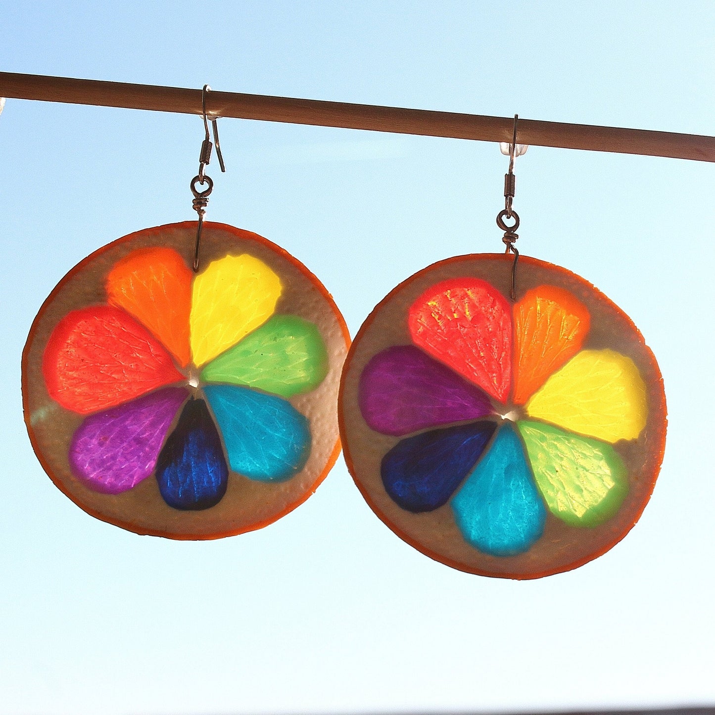 Seven Colors of Happiness : Lemon Earrings Polymer Clay.