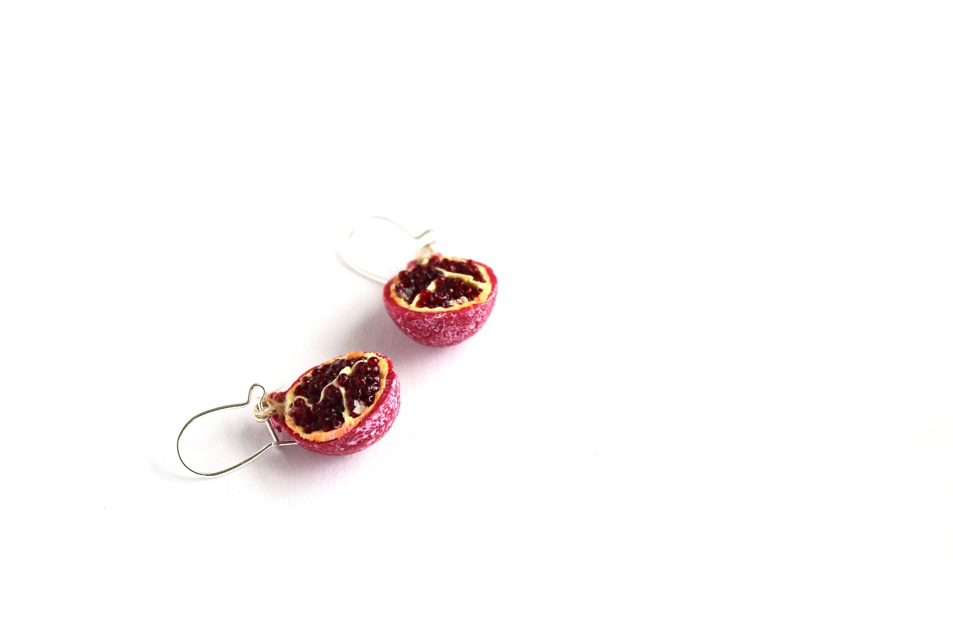 Pomegranate Glow: Pomegranate Polymer Clay Earrings